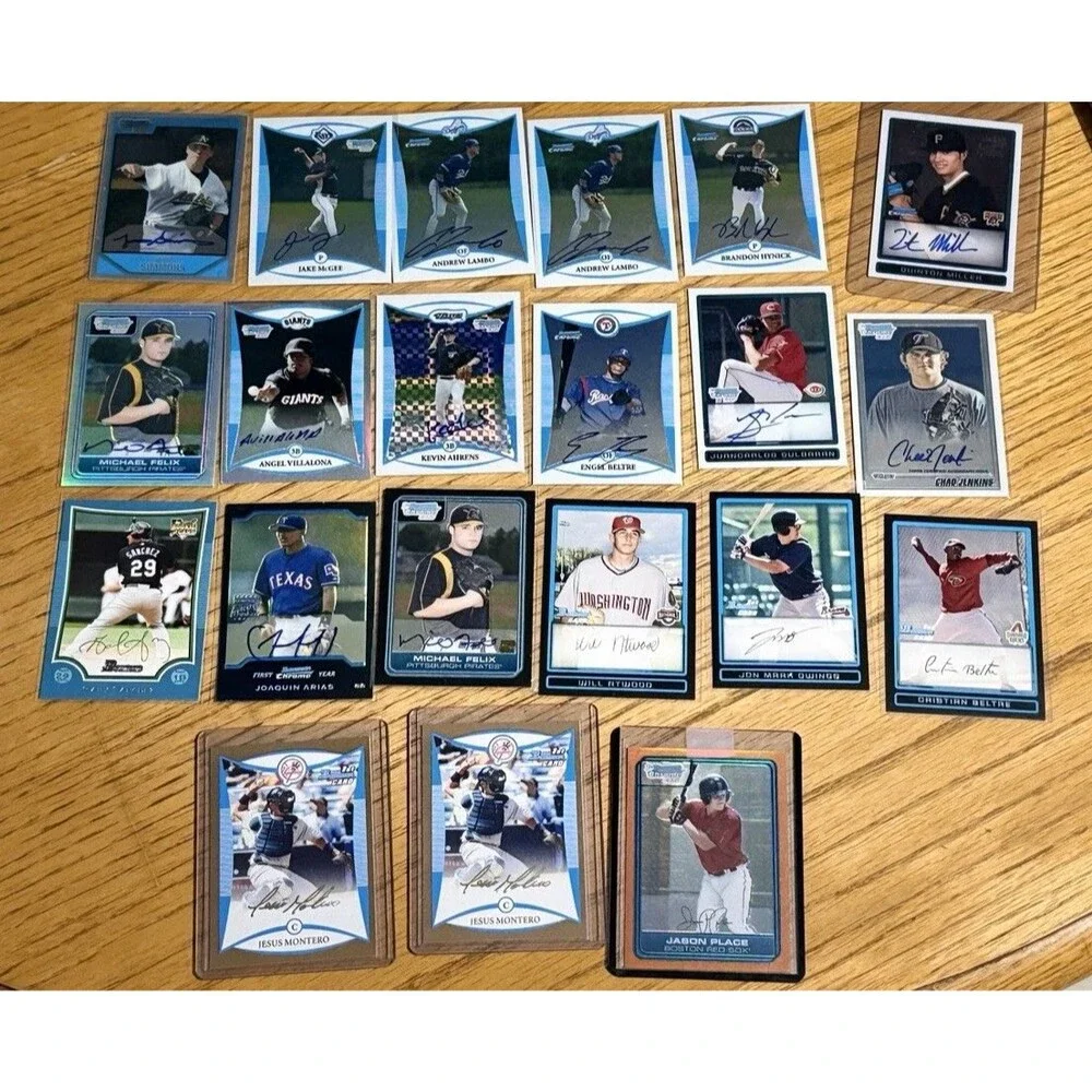 Bowman Chrome Baseball Prospect Autograph Relic Lot 49 Cards Seager Montero